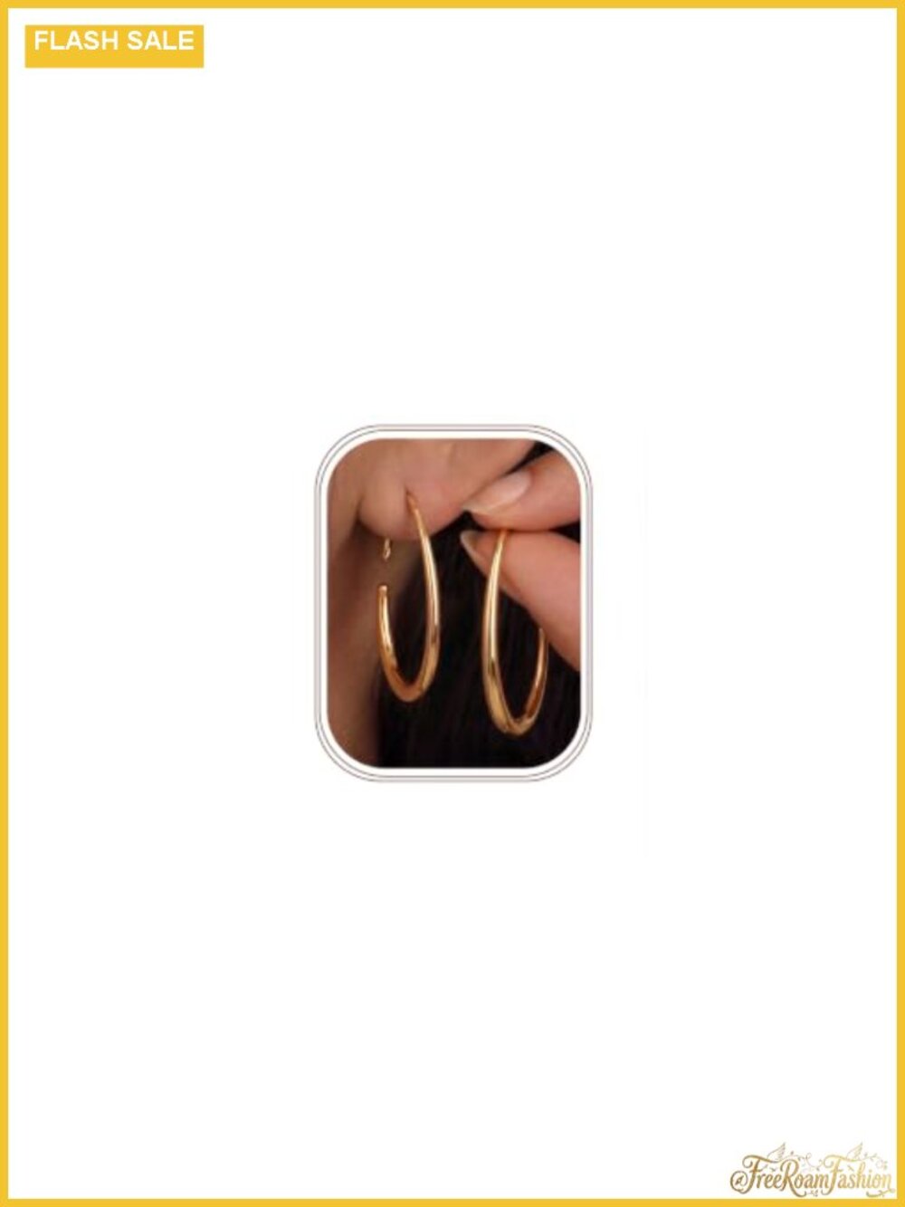 Tungary Gold Dangle Hoop Earrings Hypoallergenic Chunky Hoops 14K Gold Plated